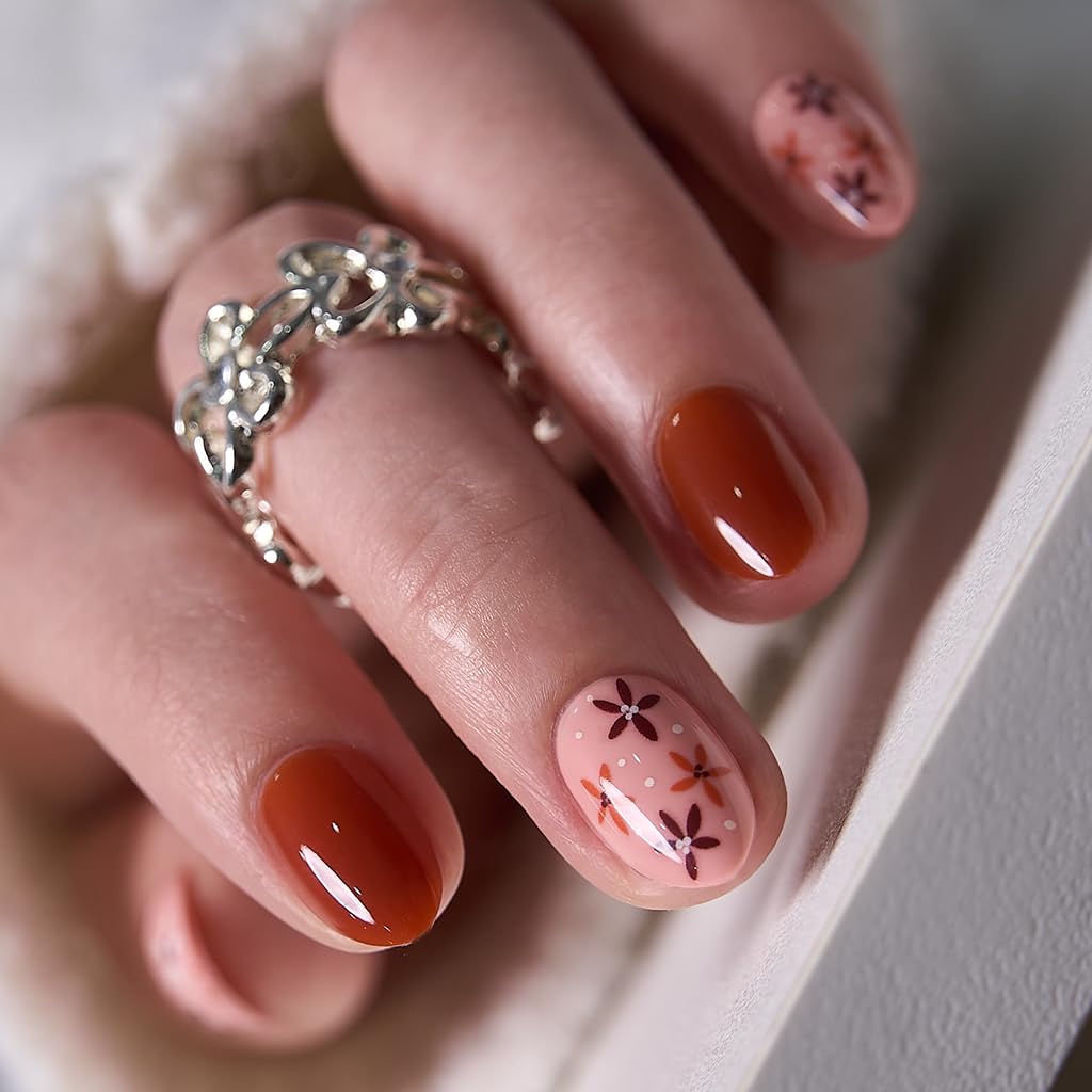 CurvLife Press On Nails - Blush Pink Almond -16