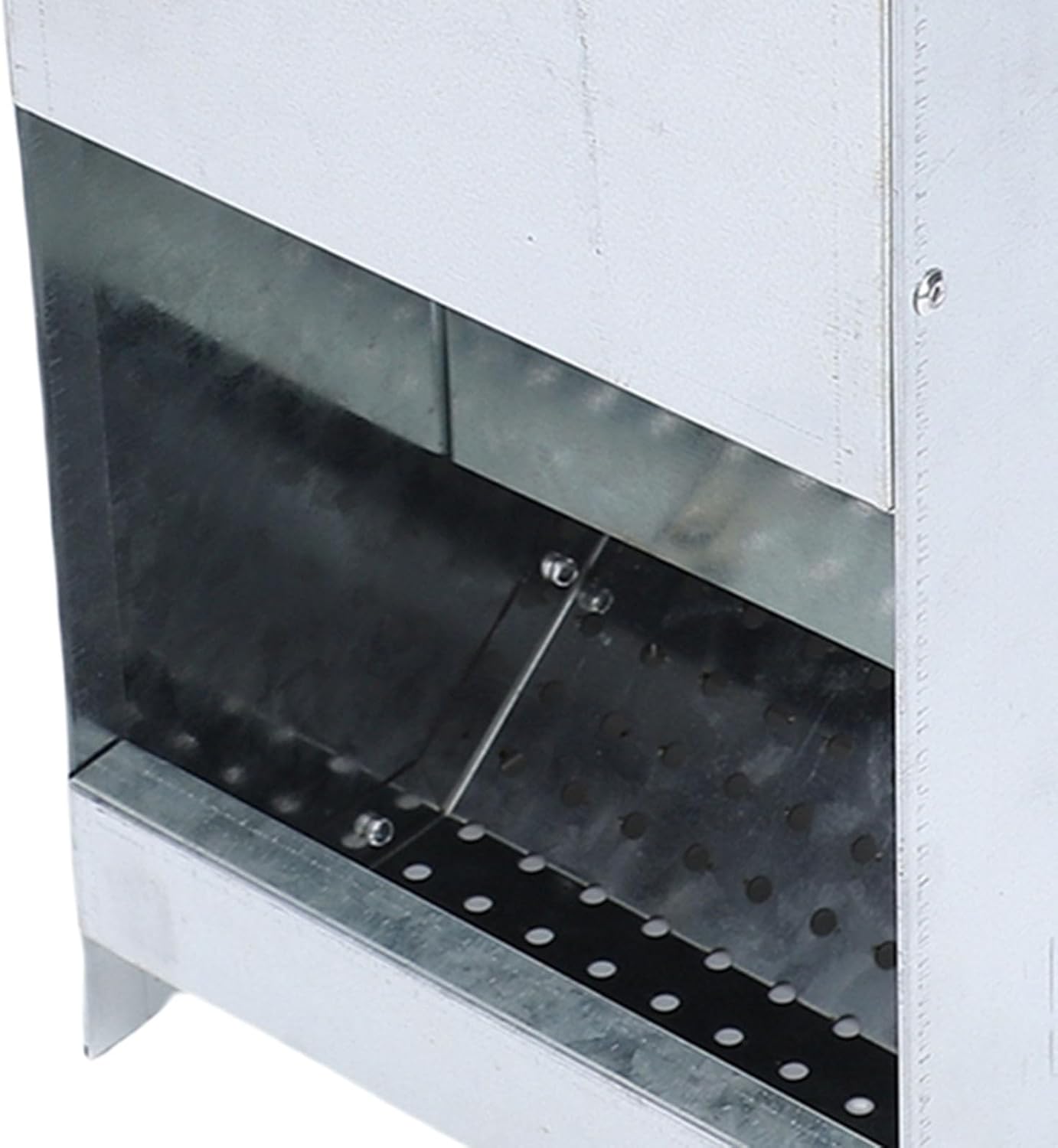 Zerodis Small Pet Feeding Tools Feeding Station with Rain Cover Guard Small Animal Gravity Trough with Lid Outdoor Cage Feeder for Gardens and Courtyards Rabbit Feeder Rabbit