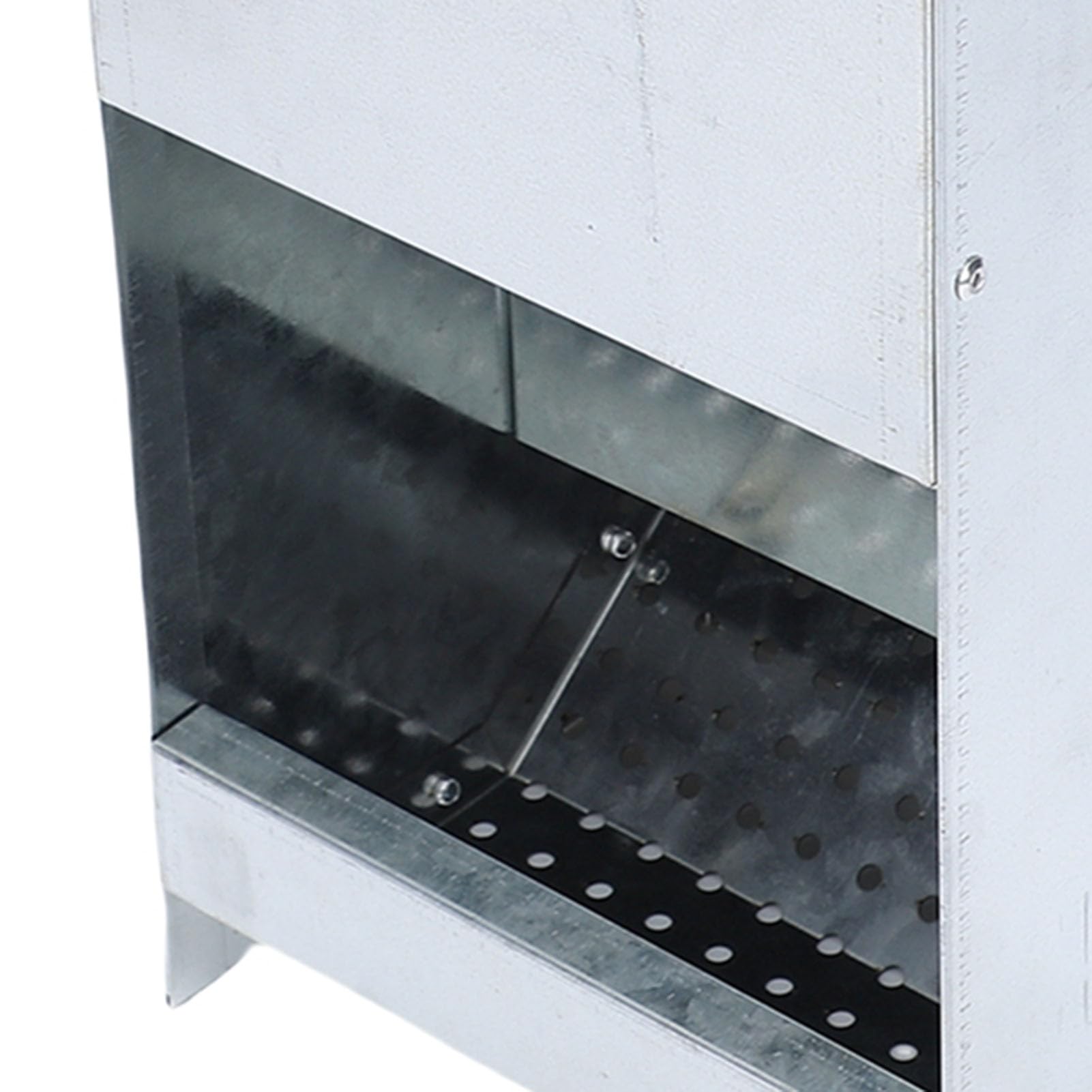 Srliya Dispenser di Cibo per Conigli da Esterno con Protezione Antipioggia per Mangiatoia per Conigli, Struttura Zincata