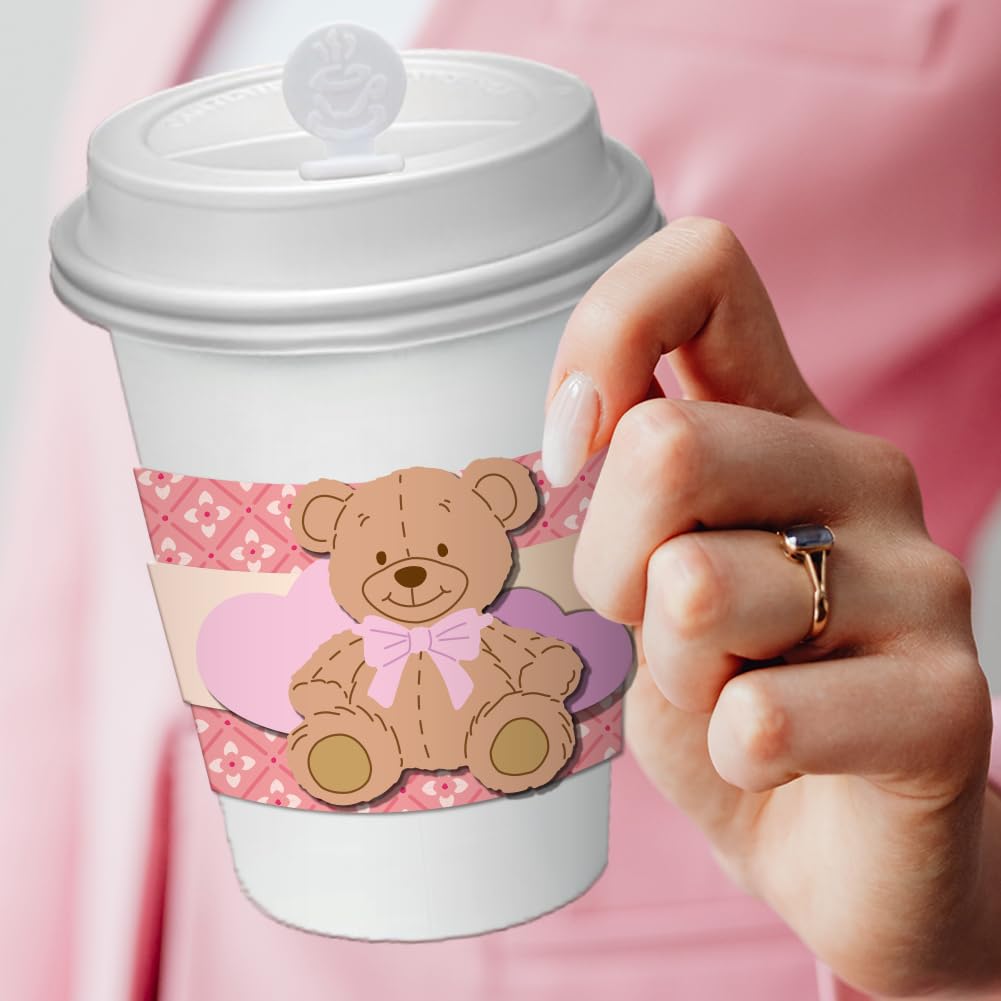 GLOBLELAND Fustelle eleganti a forma di orsetto per la creazione di biglietti con fiocco, orso, San Valentino, per fai da te, scrapbooking, diario, goffratura, decorazione artigianale