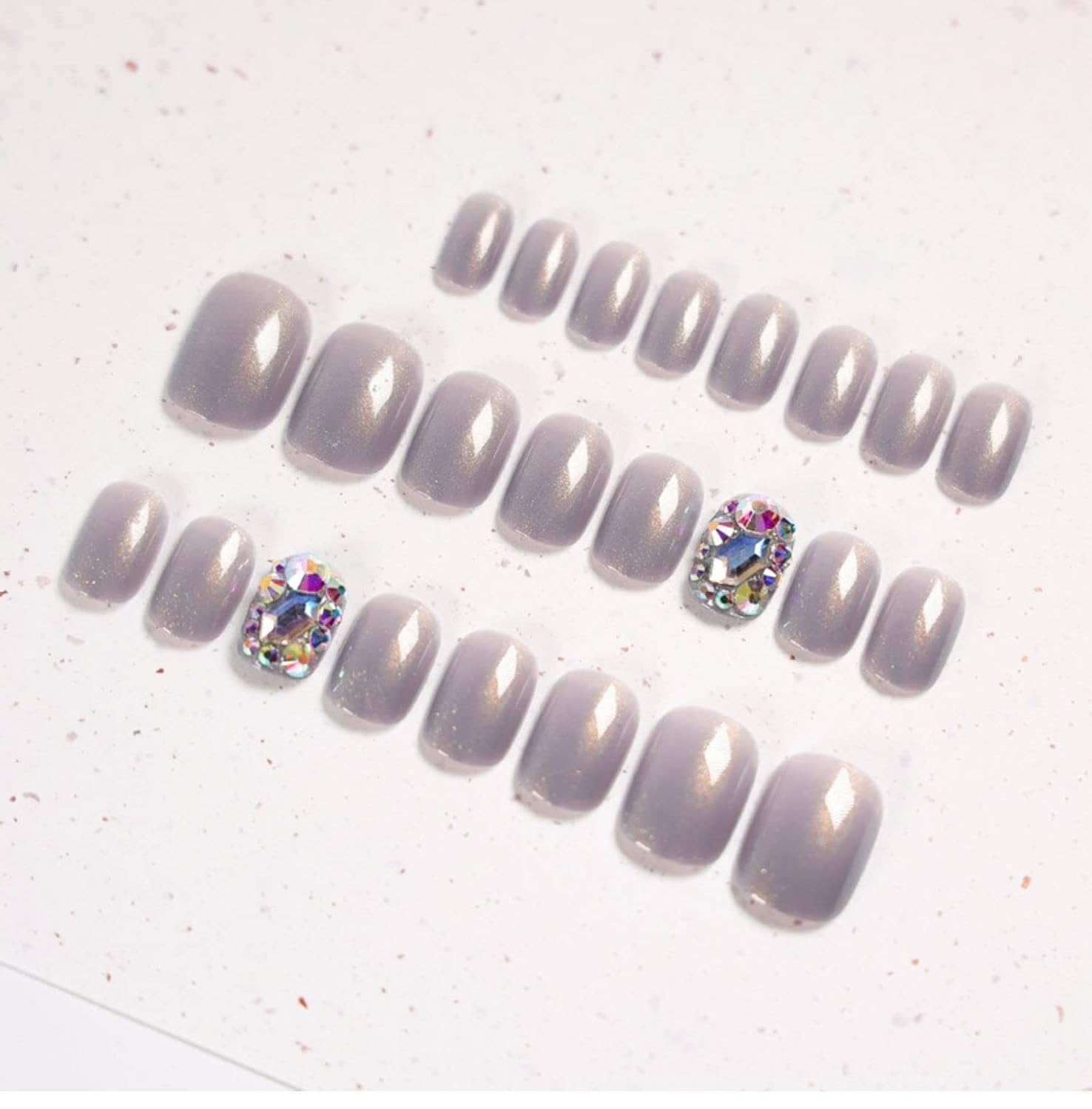 Fake Nails Short Art Nail Tips Press Stick False Full Cover Artificial Wearable DIY Set
