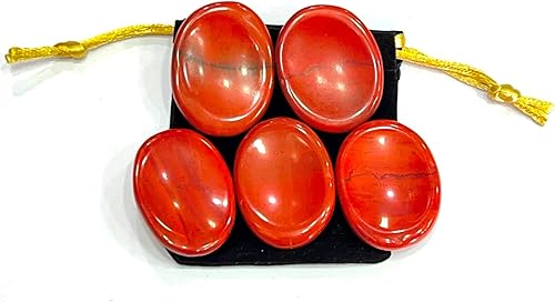Vista 34 de GEMSCITE 5 piedras preciosas naturales, piedras para la preocupación del pulgar, cristal curativo de reiki, piedra de palma de bolsillo de energía