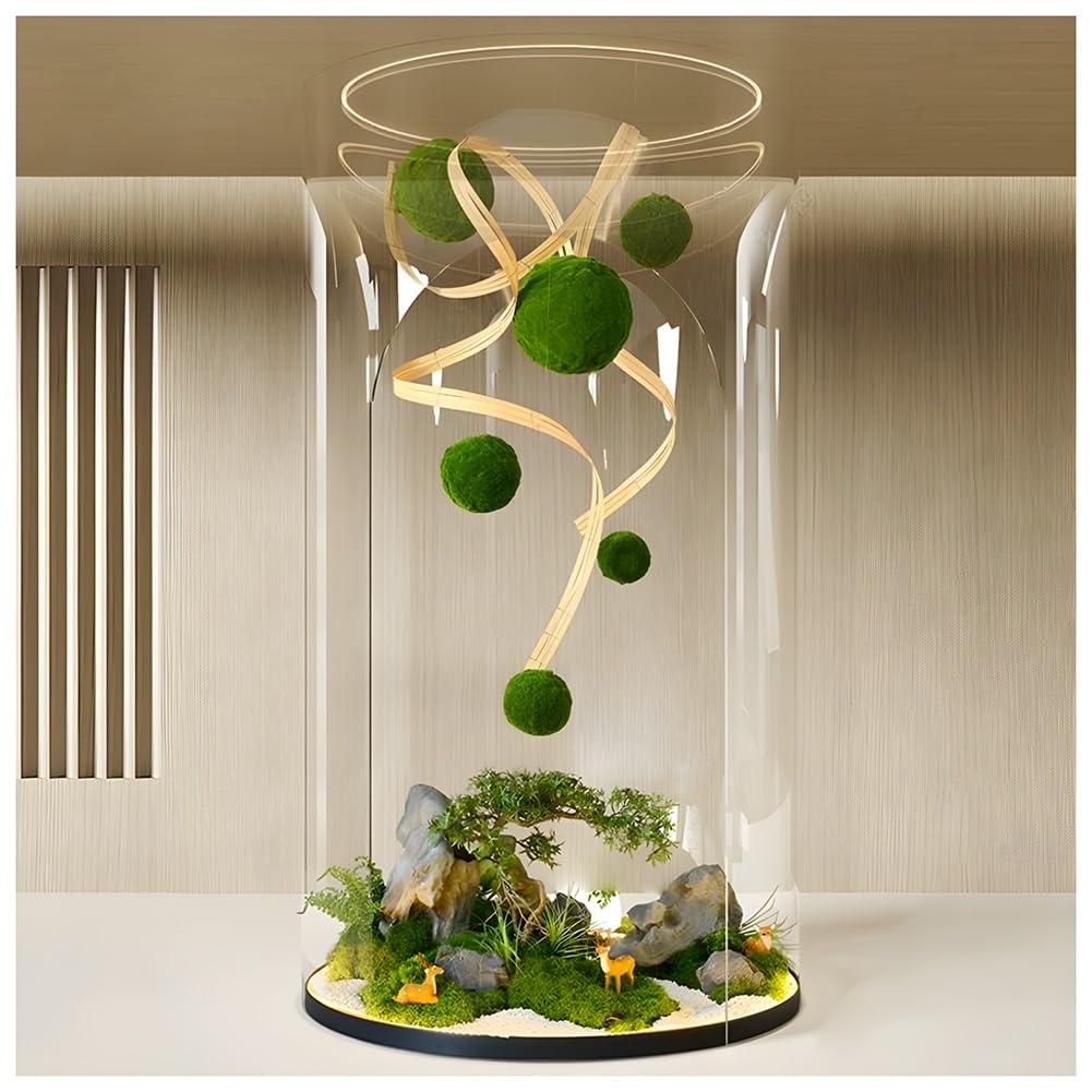 GZHERVICES Bola Decorativa de Musgo Verde Colgante Artificial, Kit de Bricolaje de Musgo de Reno Verde Natural, decoración de vegetación Falsa, Arte de jardinería, decoración de Techo