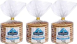 Moinho Wafers Stroopwafel Holandês, Kit com 3 Pacotes, 230g Cada