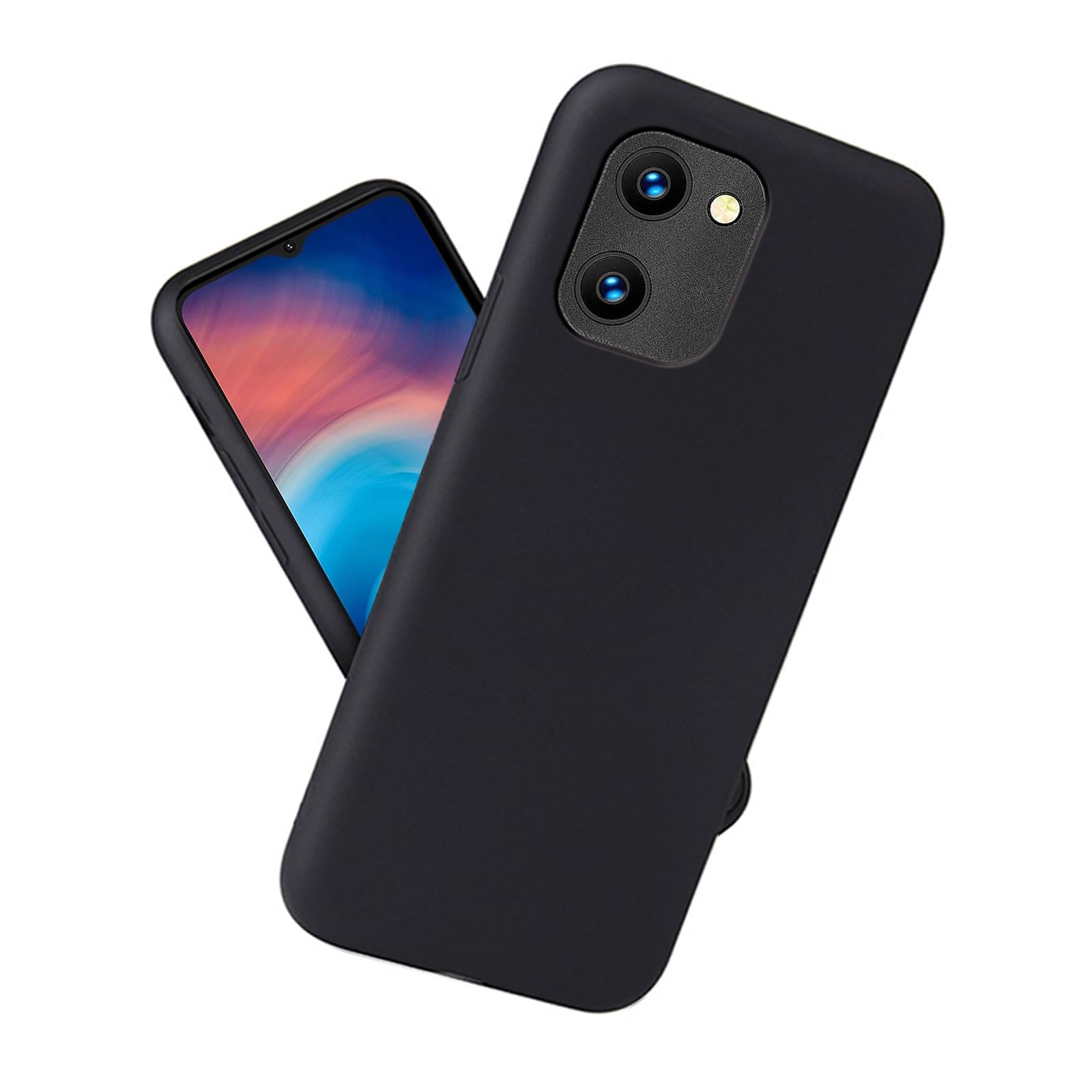 Case for UMIDIGI G1/UMIDIGI G1 MAX - Frosted Black Thin Soft Silicone Phone Case Shockproof Full Body Protective Bumper Cover for UMIDIGI G1 MAX Case (6.52") - Black