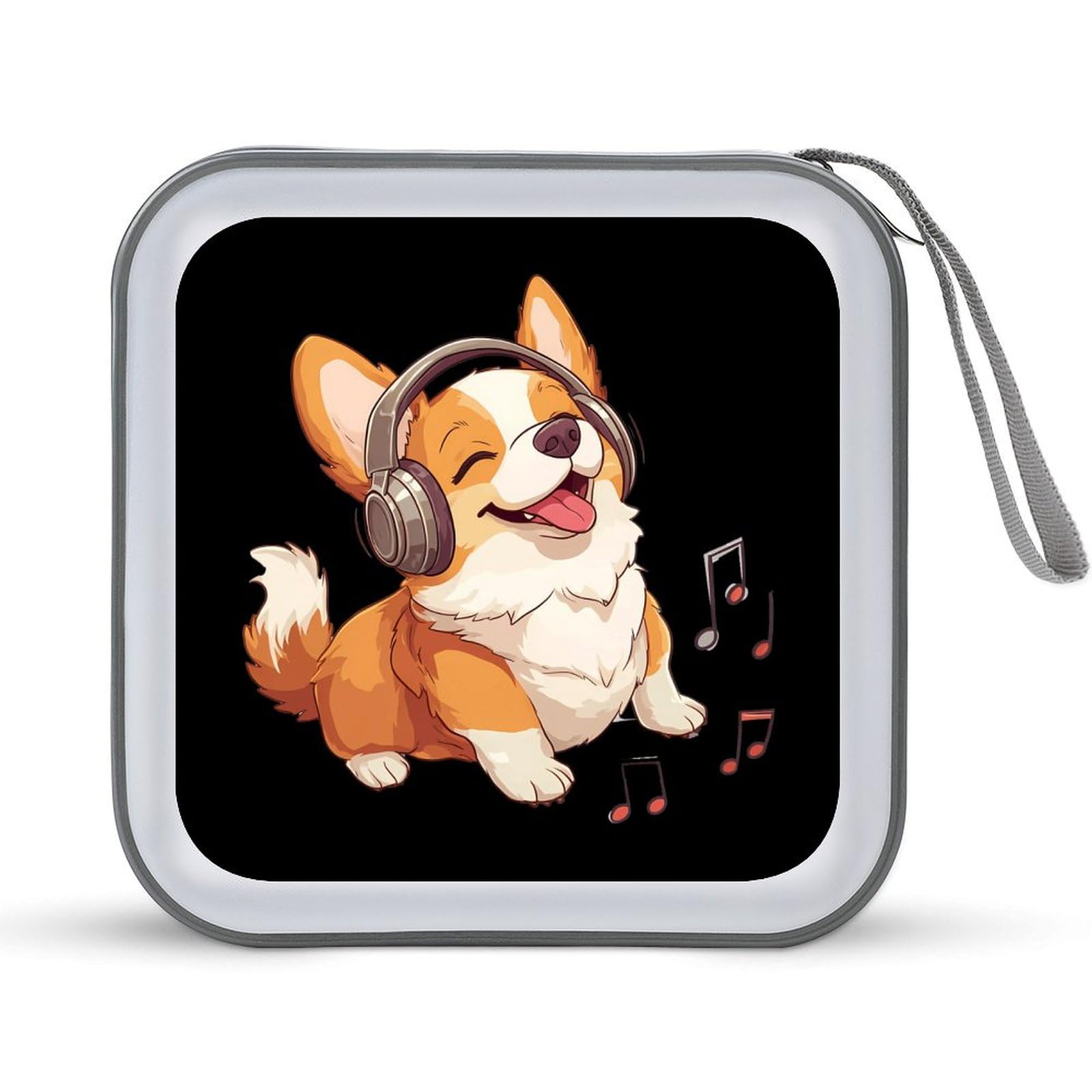 Music Corigi Dog CD Case Portable DVD Holder Storage Organizer for Home Travel