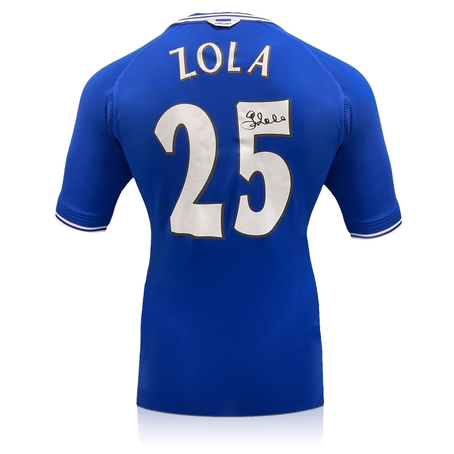 Exclusive Memorabilia Gianfranco Zola Signed Chelsea 2000 Football Shirt