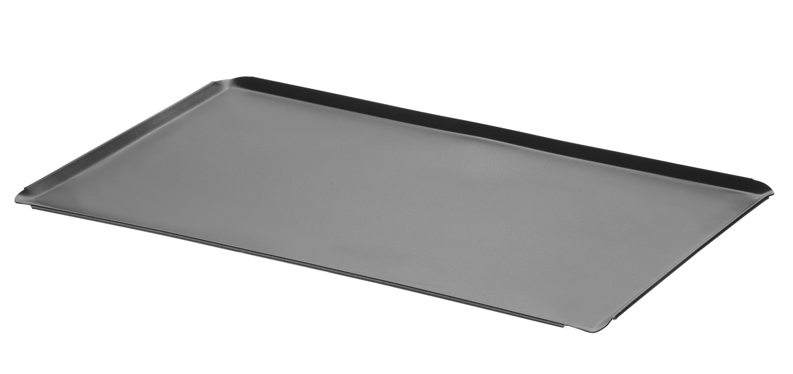 HENDI Plaque à griller GN 1/1, CONVECTOMAT, plaque de barbecue, bord étroit, plateau plat de grillage, de cuisson, de four, revêtement antiadhésif PTFE, jusqu'à 200°C, 530x325x(H)10mm, aluminium
