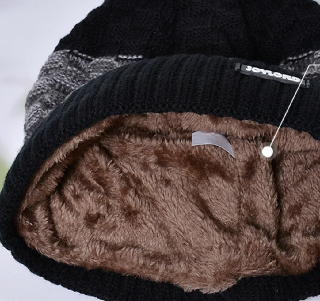 Mütze Wintermütze Mützen Damen Mützen Für Den Winter Merinowolle Gestrickt Mit Wolle Gefüttert Warm Unisex Wintermütze Haube Winter