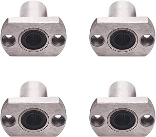 4Pcs 8mm/0.31inch Inner Diameter Flanged Mounted Linear Motion Ball Bearings