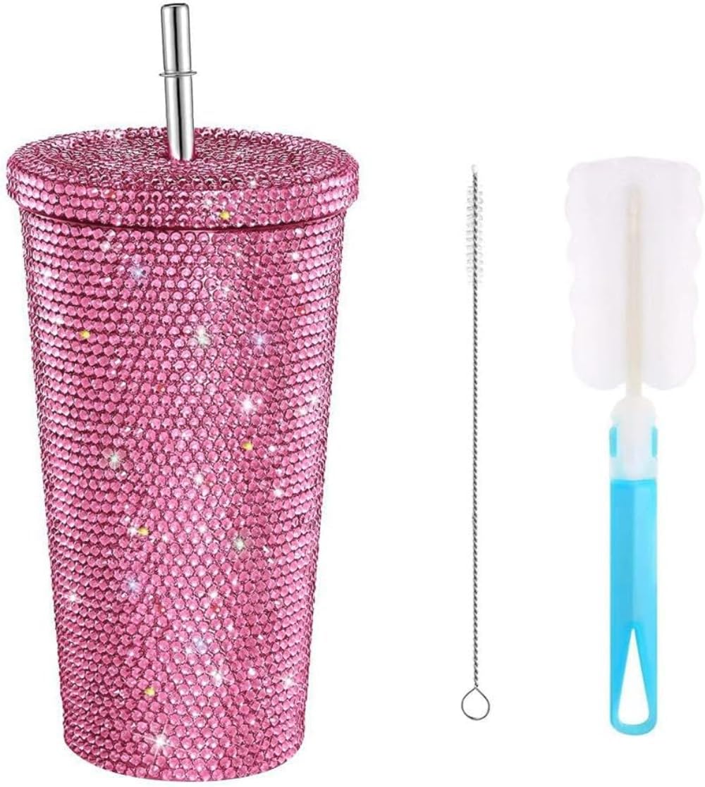 Amazon.co.jp: タンブラー ストロー キラキラ 水筒 750ml 大容量 蓋