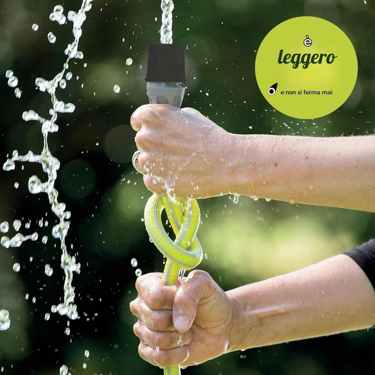 Idroeasy, Kit Carrello Avvolgitubo da Giardino con Tubo Acqua Giardino 30 Metri Superleggero 5/8" (18 bar) – Canna Acqua Anti-Nodo con Doccetta 6 Funzioni e Raccordi, Porta Tubo Made in Italy