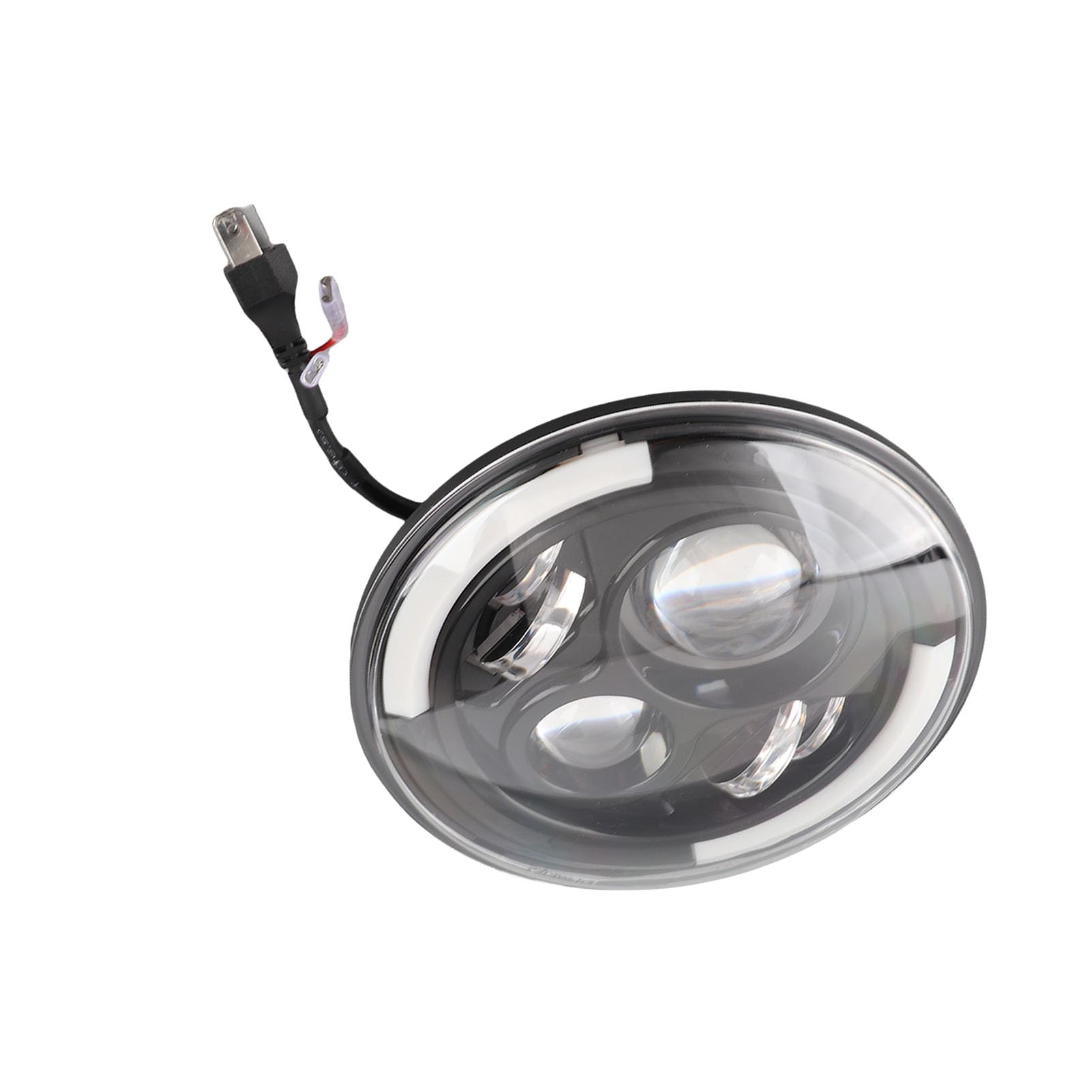Duokon Car LED Angel Eye Light, 150W 7 Pollici Round High/Low Beam Fari Day Running Light DRL Indicatore di direzione Light Lamp
