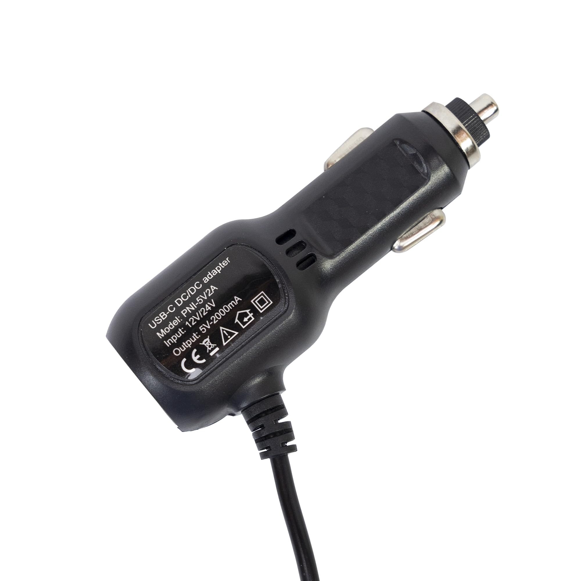 Ładowarka samochodowa PNI z wtyczką USB-C 12V/24V - 5V, do rejestratora samochodowego, długość kabla 3,5m