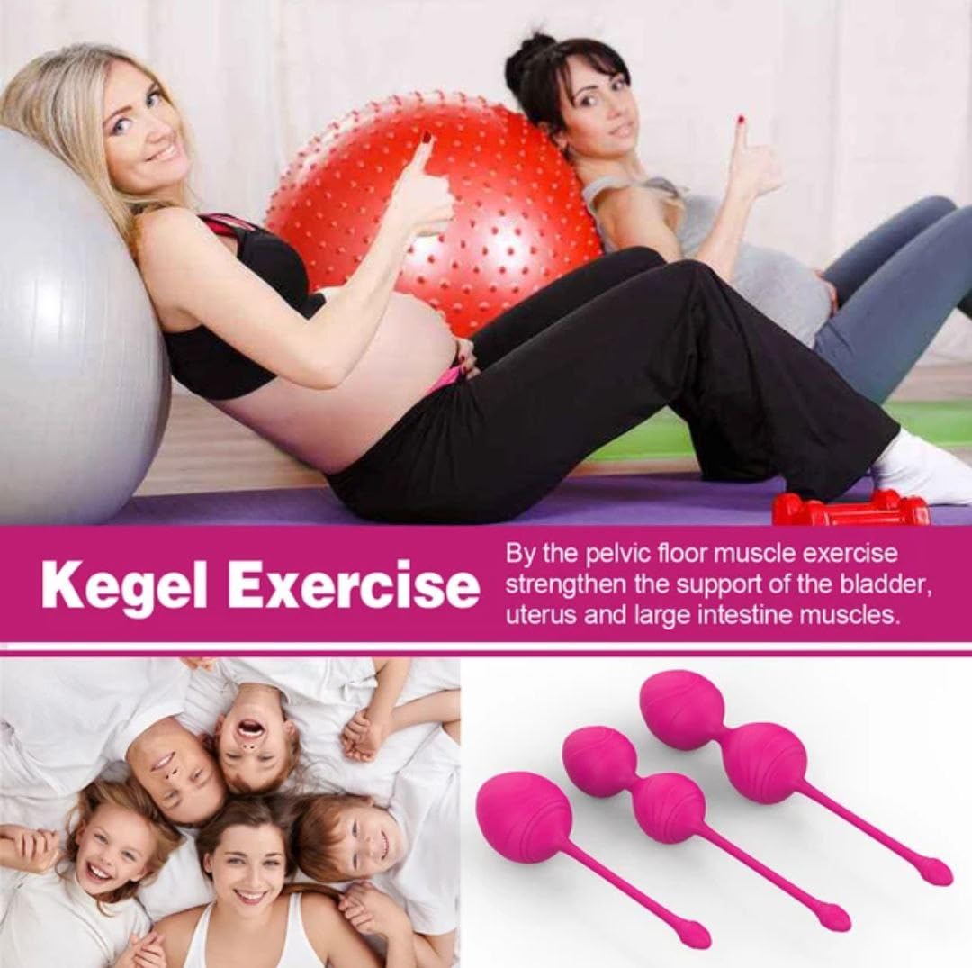 Palline Keger in silicone medico cinese 3 in 1. Palle pelviche. Esercizio di controllo della vescica e rafforzamento della parete pelvica