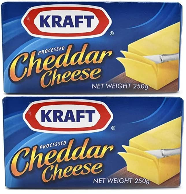Krafts Cheddar Cheese deliciously creamy taste - Pack of 2 (2 x 250g)
