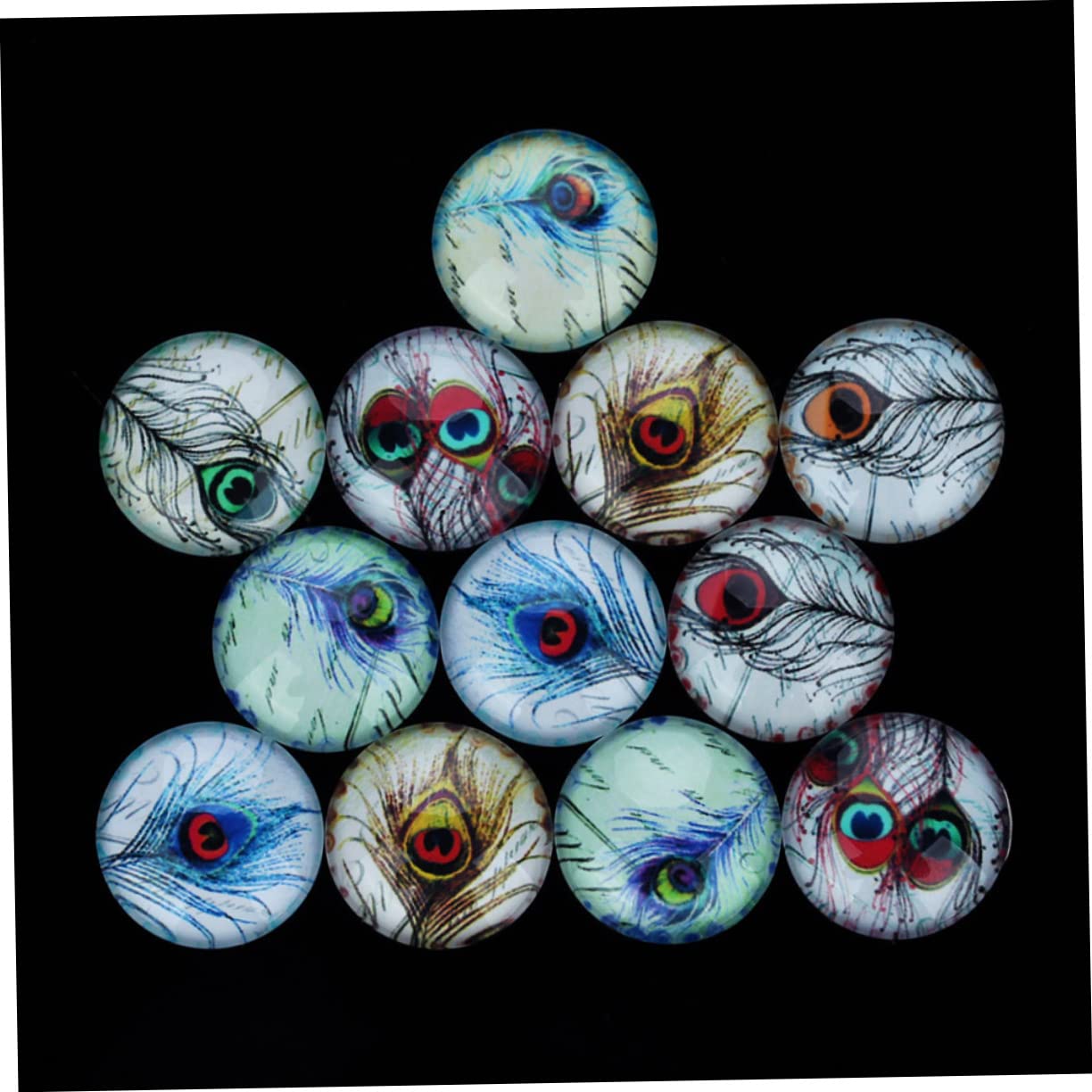 SEWACC 3piezas Parches Flores Accesorios Para Joyería Para Diseño De Aretes y Manualidades Patrón y Atractivo Para Decoraciones Variadas