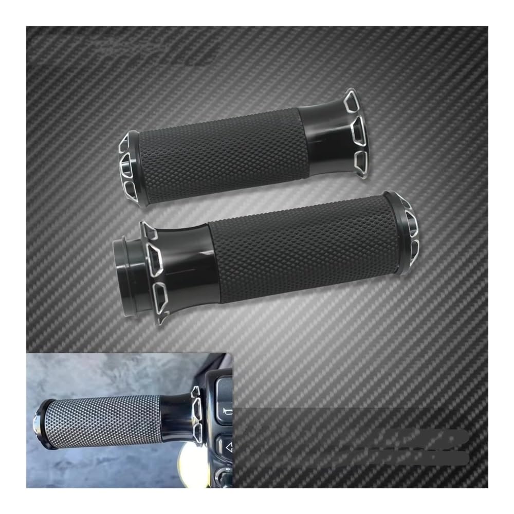 PuñOs Manillar Motocicleta Puños De Motocicleta Negro 1"para para Breakout para Road para King para FLHX Empuñaduras Modelo Electrónico Accesorios Aluminio