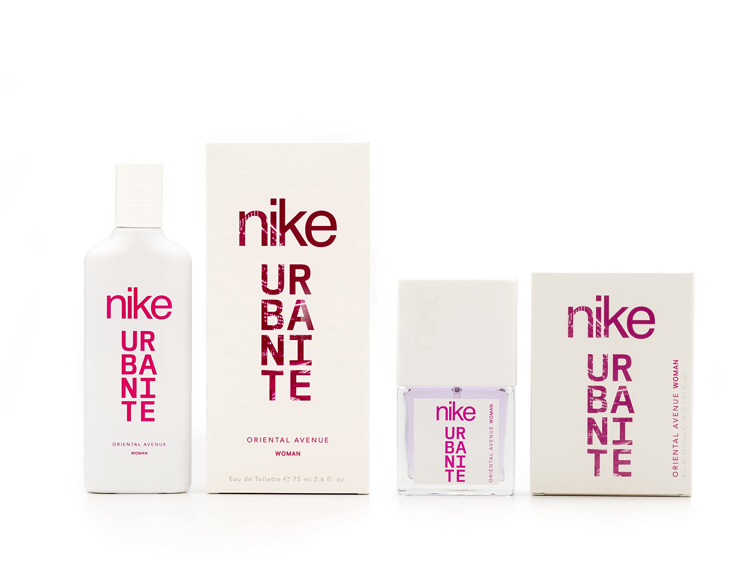 NIKE - Oriental Avenue, Colonia Mujer, Promoción 75 ml + 30 ml, Pack 2 Productos, Perfume Formato Spray, Eau de Toilette Femenina, Aroma Gourmand Oriental, Fragancia Fresca, Elegante y Duradera