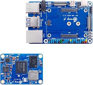 Orange Pi Compute Module 4 Kit 4GB+32GB, Rockchip RK3566 Quad-Core 64-Bit with Base Board,Orange Pi CM4 4GB RAM 32GB eMMC Flash,Support 2.4/5.0GHz Wi-Fi & Bluetooth 5.0 (CM44G32G+Base Board)