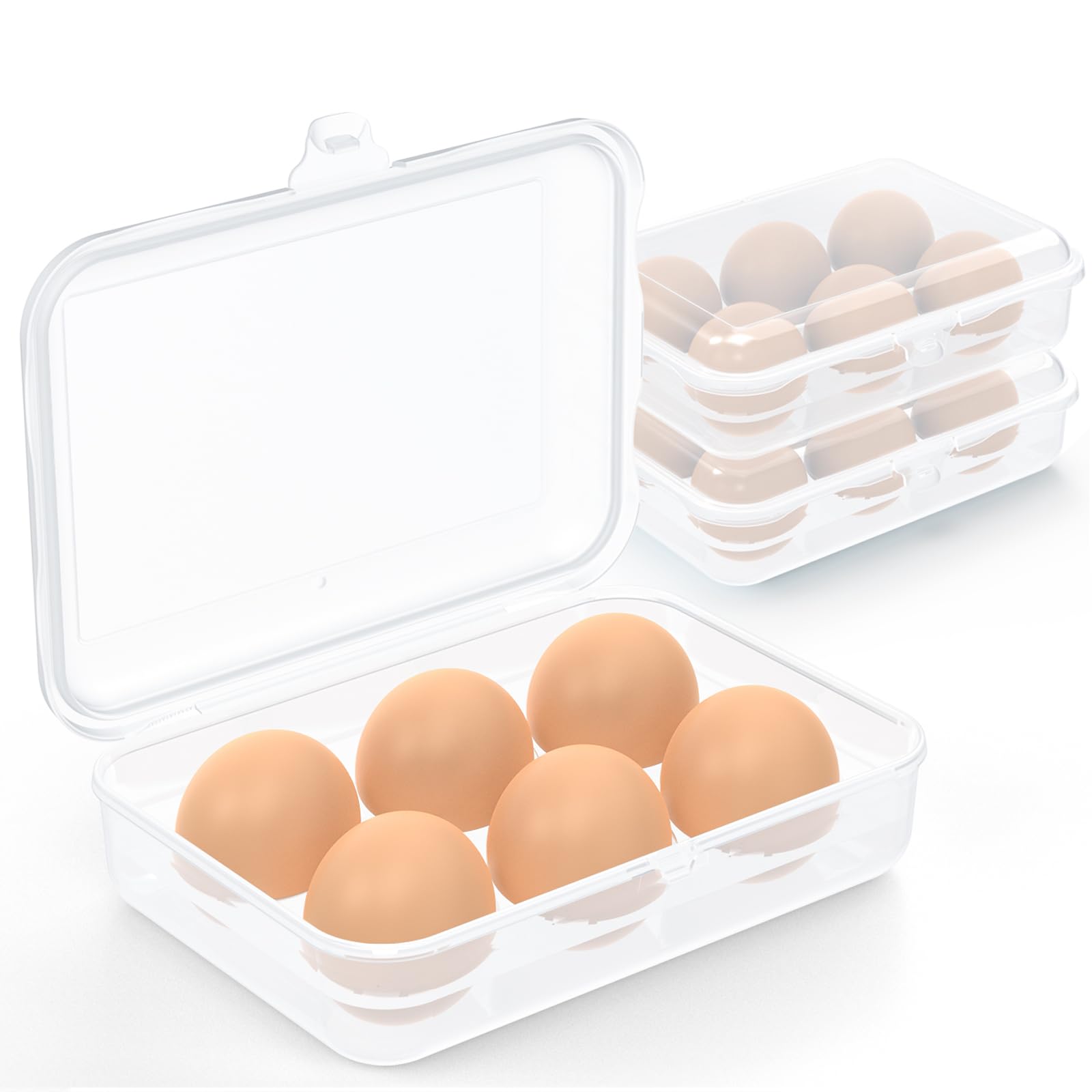 Portauova Plastica 2 Pezzi | Contenitore Uova Frigorifero | Scatola Uova Portatile Per Campeggio E Picnic - Foto 6