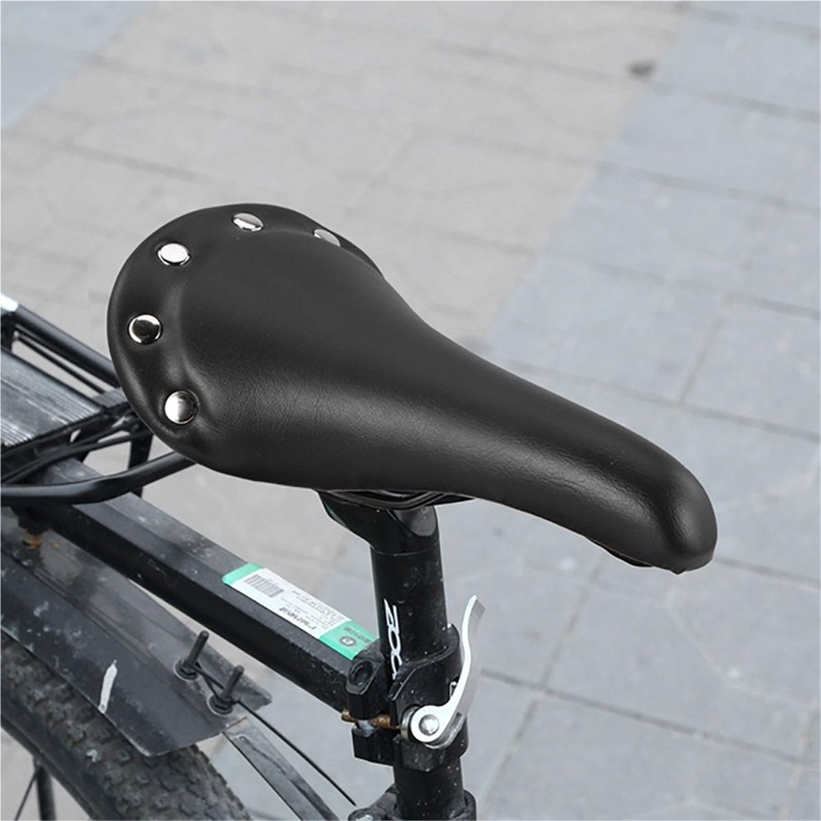 Fahrradsattel,Fahrrad Sattel Fahrradsattel PU. Leder MTB Rennrad Rivet Sitzkissen einzelne Geschwindigkeit Fahrrad braun Blauer Sattelabdeckung