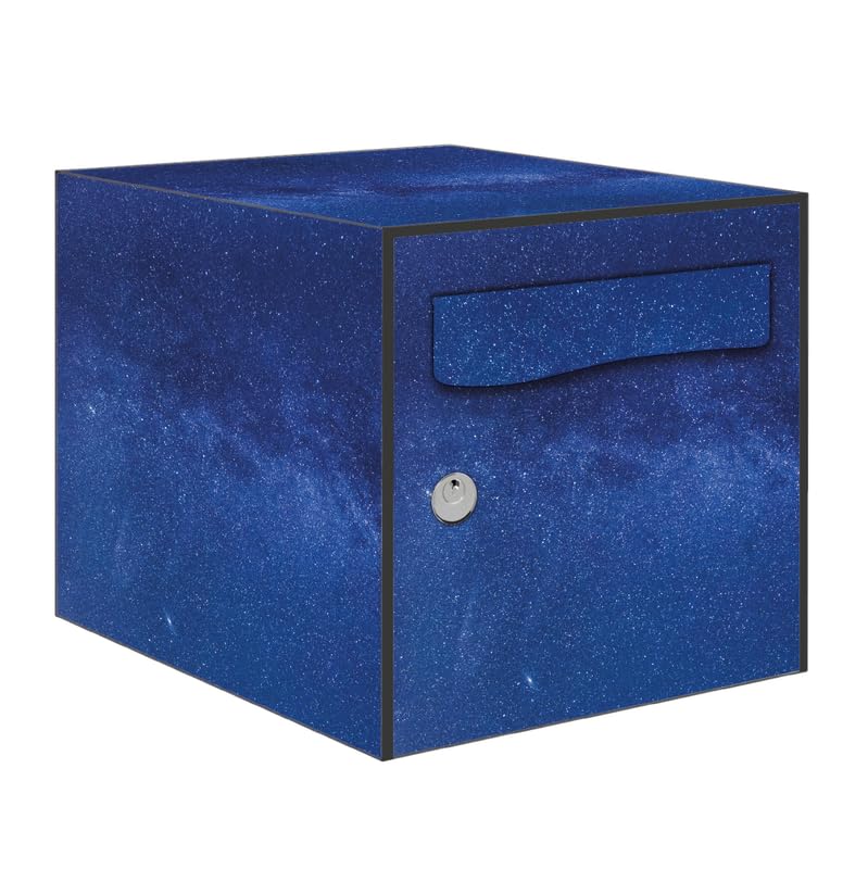 Sticker boîte aux lettres résistant : kit complet de décoration galaxie bleue étanche