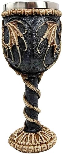 Miniatura 4 de LitLife Cáliz de dragón medieval GOT, copa estilo cáliz de Juego de Trones, Dungeons & Dragons, ideas de regalo, mercancía de Juego de Tronos,