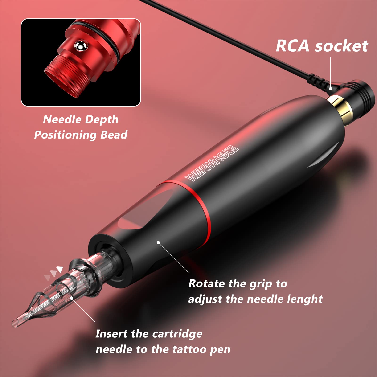 WORMHOLE ロータリータトゥーマシン Amazon.com: Wormhole Tattoo Machine Kit Rotary with Power Supply