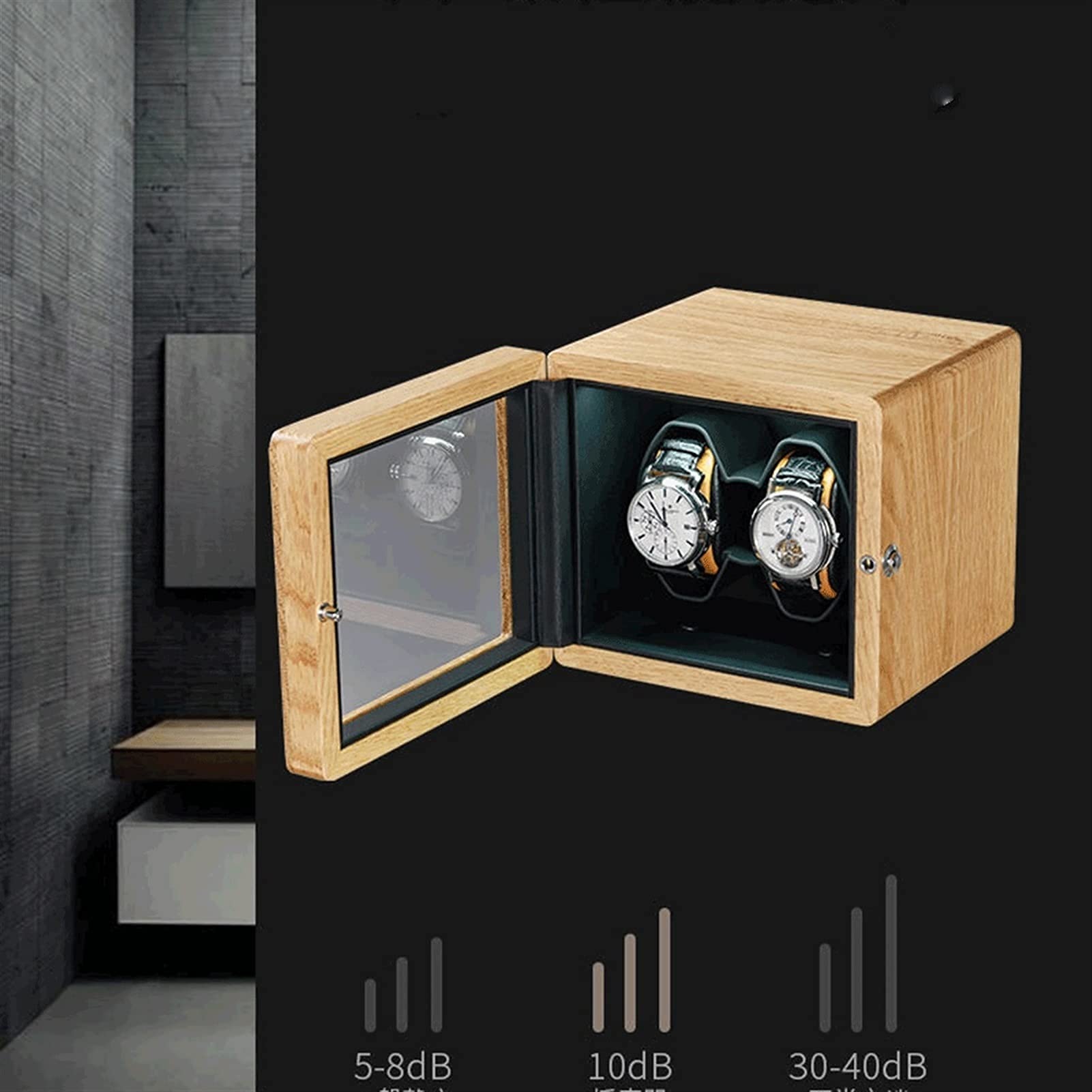 Guarda Gli avvolgitori Shaker Moto motorino di avvolgimento Automatico Giradischi Meccanici per 2 Orologi da Polso per Orologio Regalo di Lusso Orologio Orologio storageri