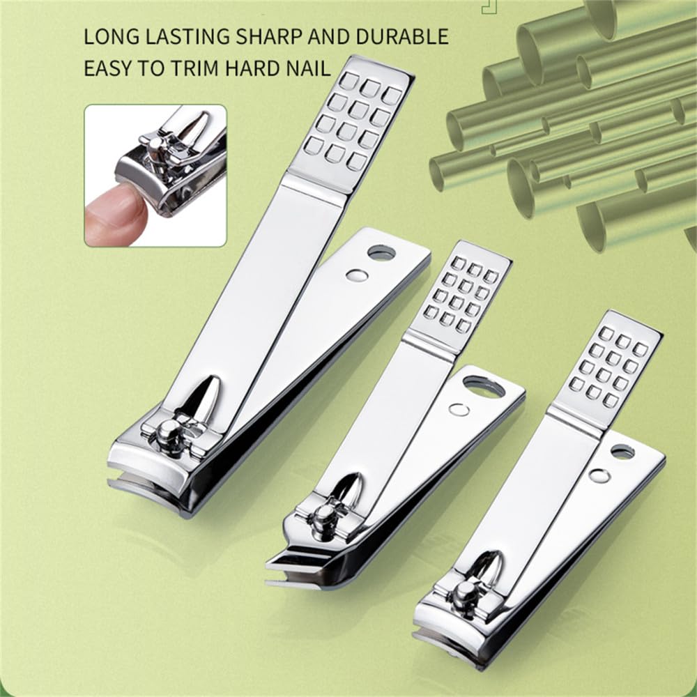 Set per Manicure da 9/16/19 Pezzi, in Acciaio Inox Nero, tagliaunghie, tronchesino per cuticole, Strumento per la Cura della Pedicure, Kit per la Pulizia e la toelettatura, 19 Pezzi (9 Pezzi)
