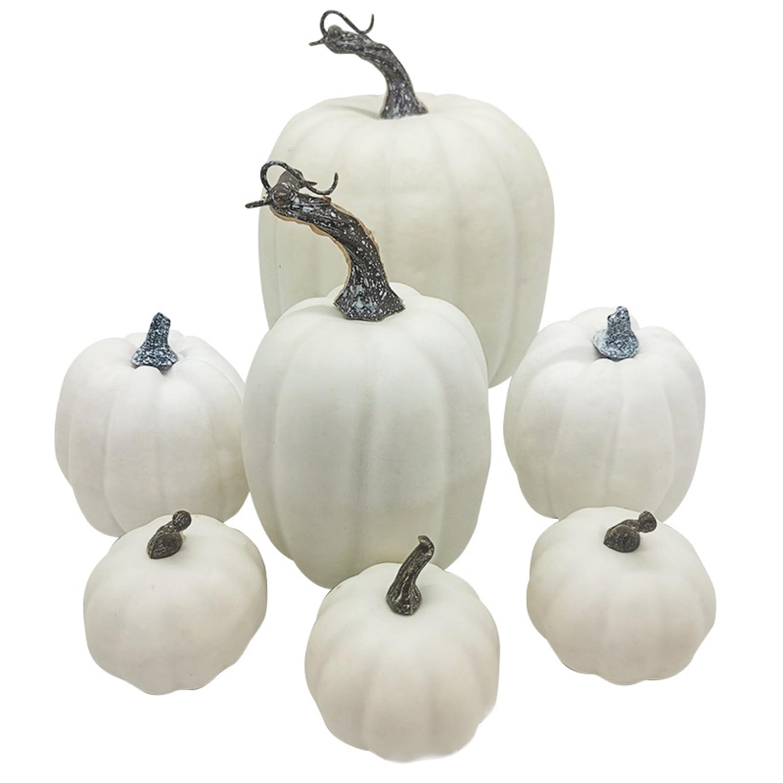 YROHGKPN Gold White Foam Pumpkins Set Perfect Autumn Decoration for Thanksgiving, Halloween, and Harvest Festivals Artificial Pumpkins