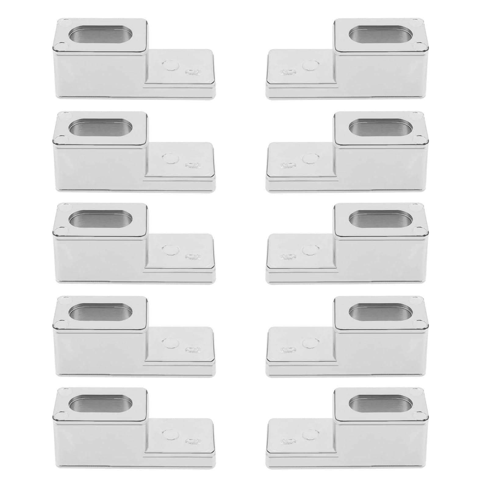 DEFIYEAR 10Pcs Shower Glass Panel Bracket, Chrome Retaining Brackets for 6mm Panels & Enclosures, Shower Screen Glass Clamps for Bathroom Enclosure Fixture, Door Clamp Bracket