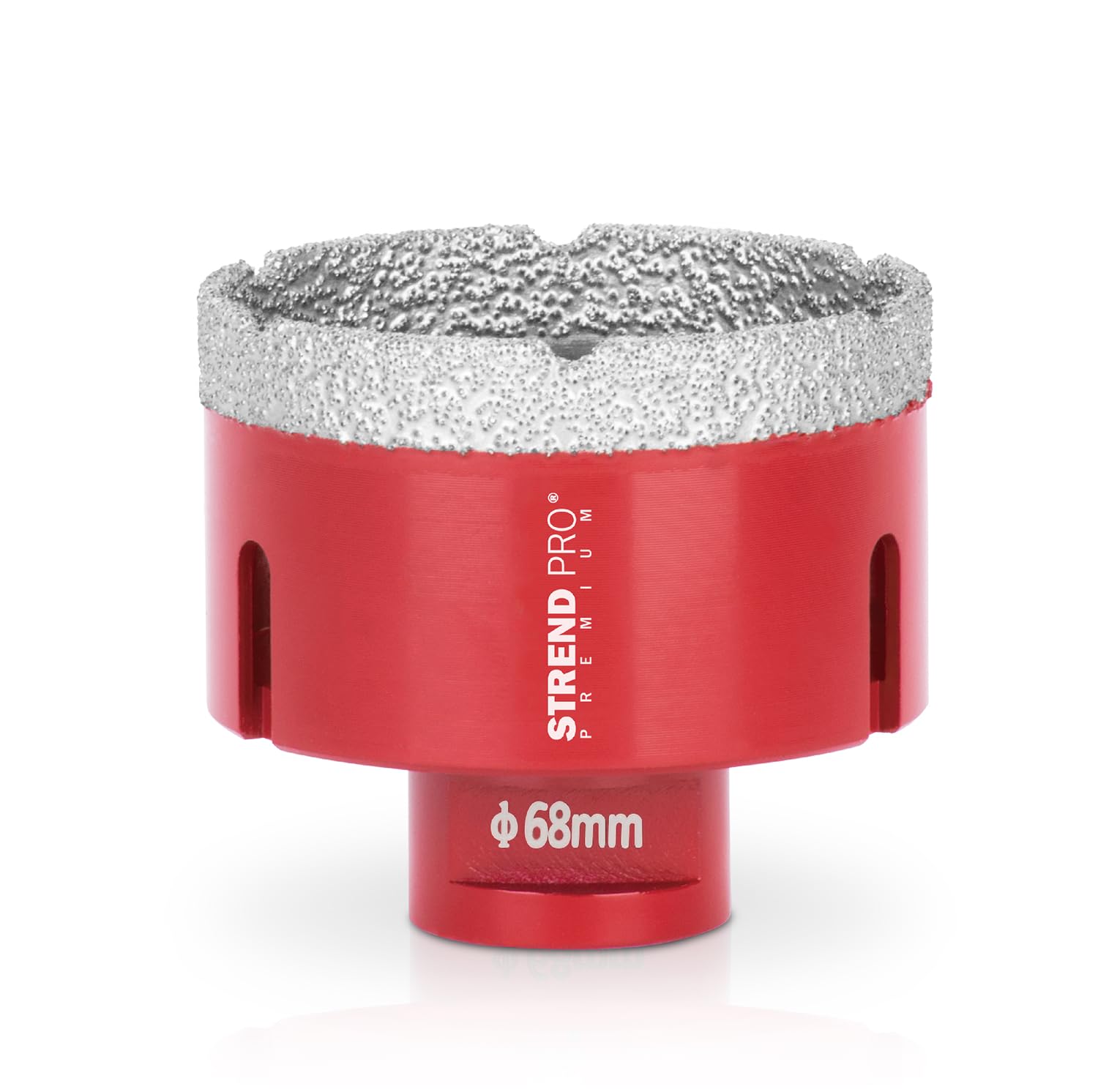 STREND PRO Scie Cloche Diamantée 68 mm pour Boîtiers Électriques et Carrelage | Filetage M14 pour Meuleuse d’Angle | Trépan pour Grès, Céramique, Granit, Marbre et Verre | Coupe Nette