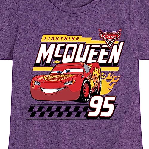 Disney Cars - Lightning McQueen 95 - Toddler and Youth Girls Short Sleeve Graphic T-Shirt3