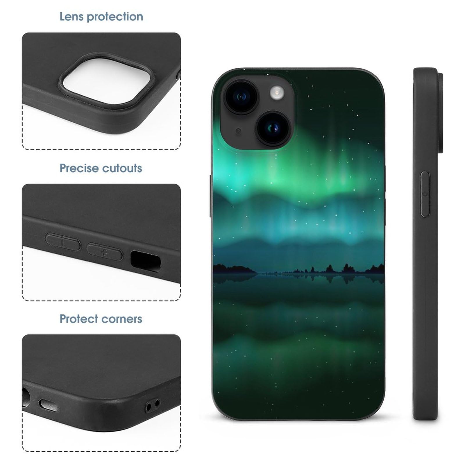 Northern Lights Aurora Borealis Shockproof Phone Case Soft