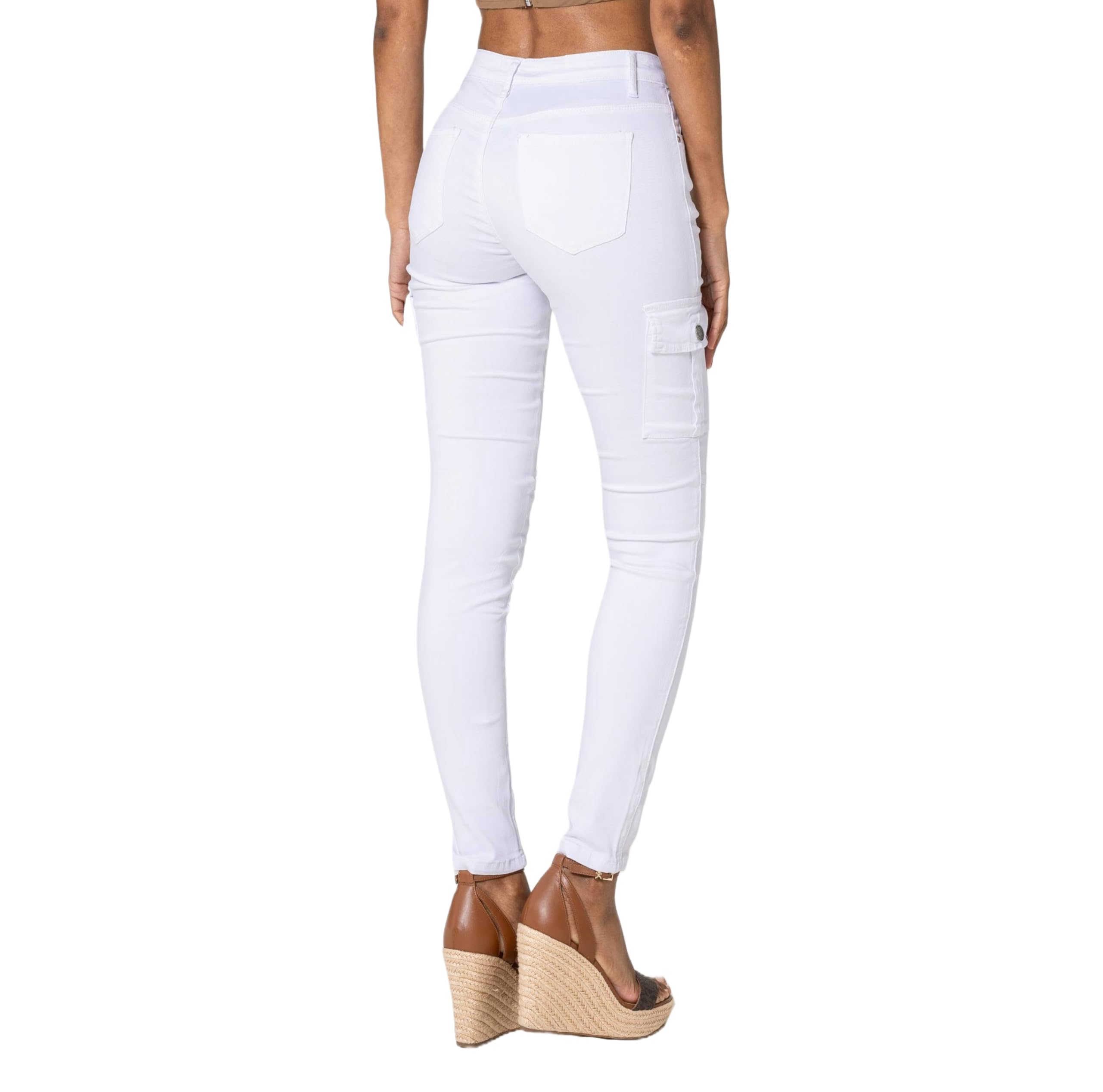 Nina Carter - S353 - Pantalon cargo pour femme - Sur mesure - Élastique - Look usé