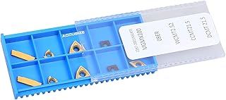 Accusize Industrial Tools 2 Pc of Each Kind of Carbide Inserts for 2387-2001, CVD Coated and Tin Coated, Total 10 Pieces, 2387-2001inserts
