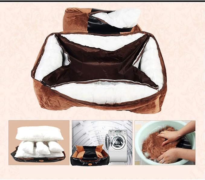 Cama para Perro Grande 90x70x36cm Lavable miniatura 7