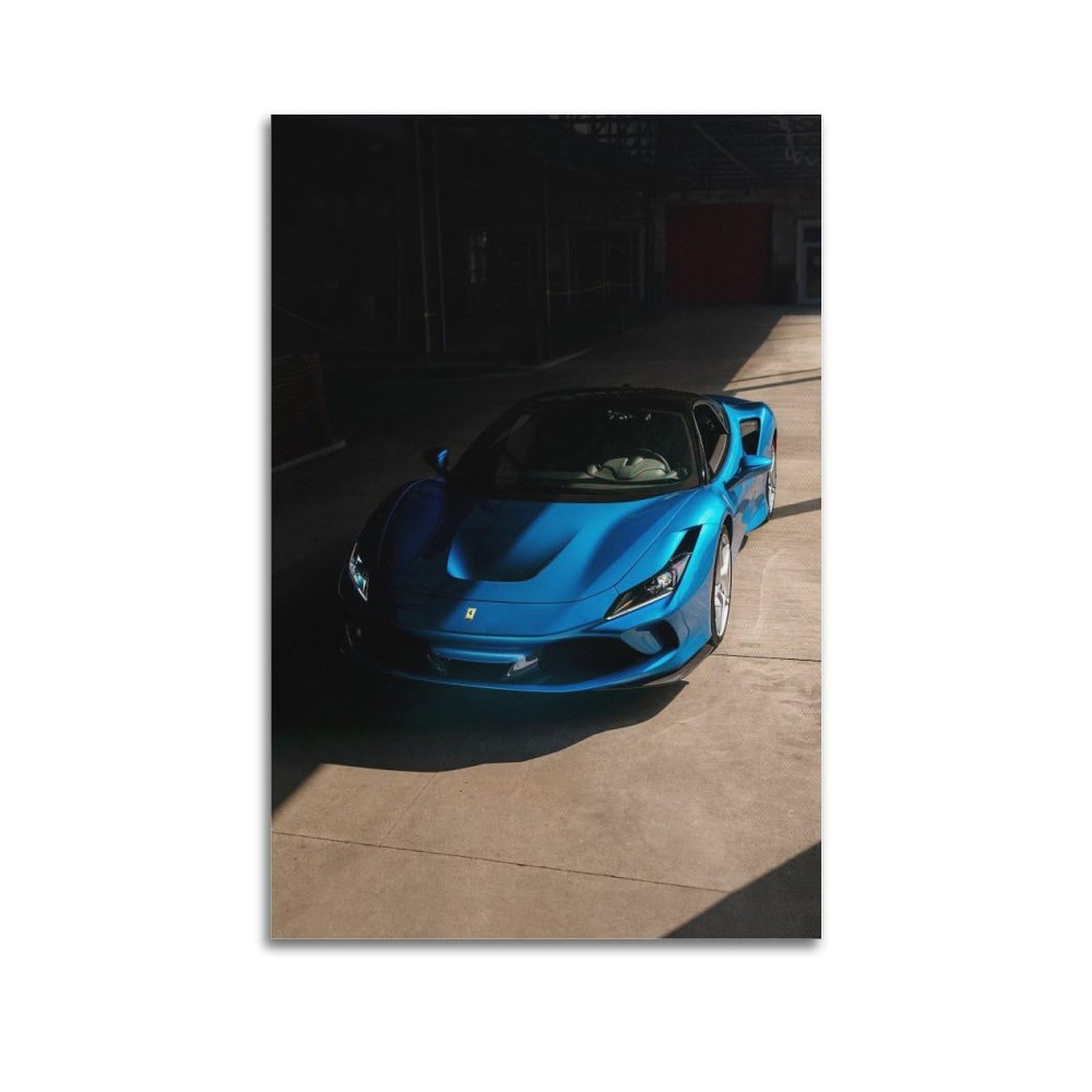 OKAHYS V8 Engine Supercar F8 Tributo Racing Poster Modern Decorative Canvas Prints - Ideal Wall Art for Family, Man Cave, Game Room, Boys & Girls Bedroom 20x30inch(50x75cm)