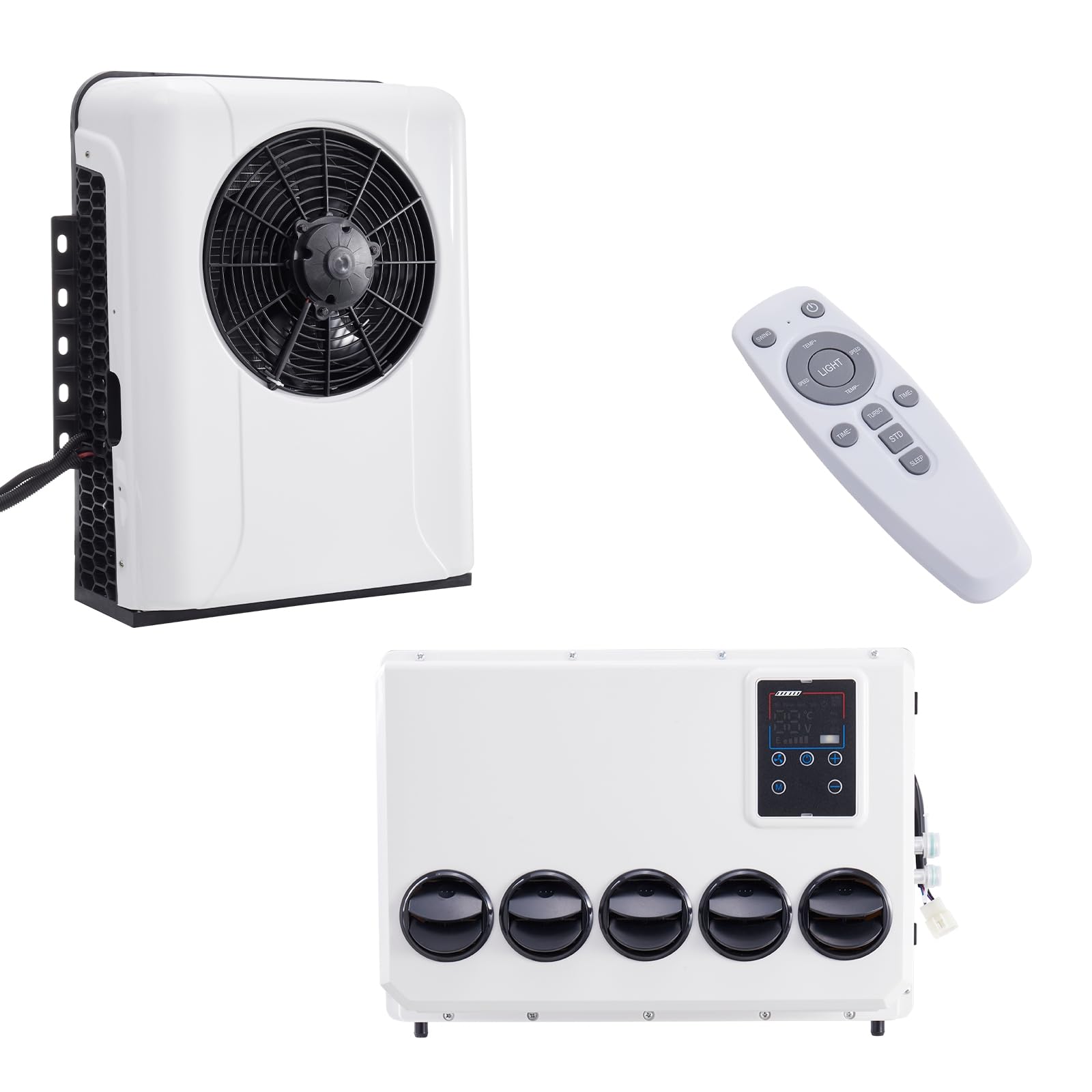 RVXXZE universal 24V air conditioner 13000btu split type RV air conditioner, suitable for trucks, RVs, agricultural vehicles, campers, trailers,