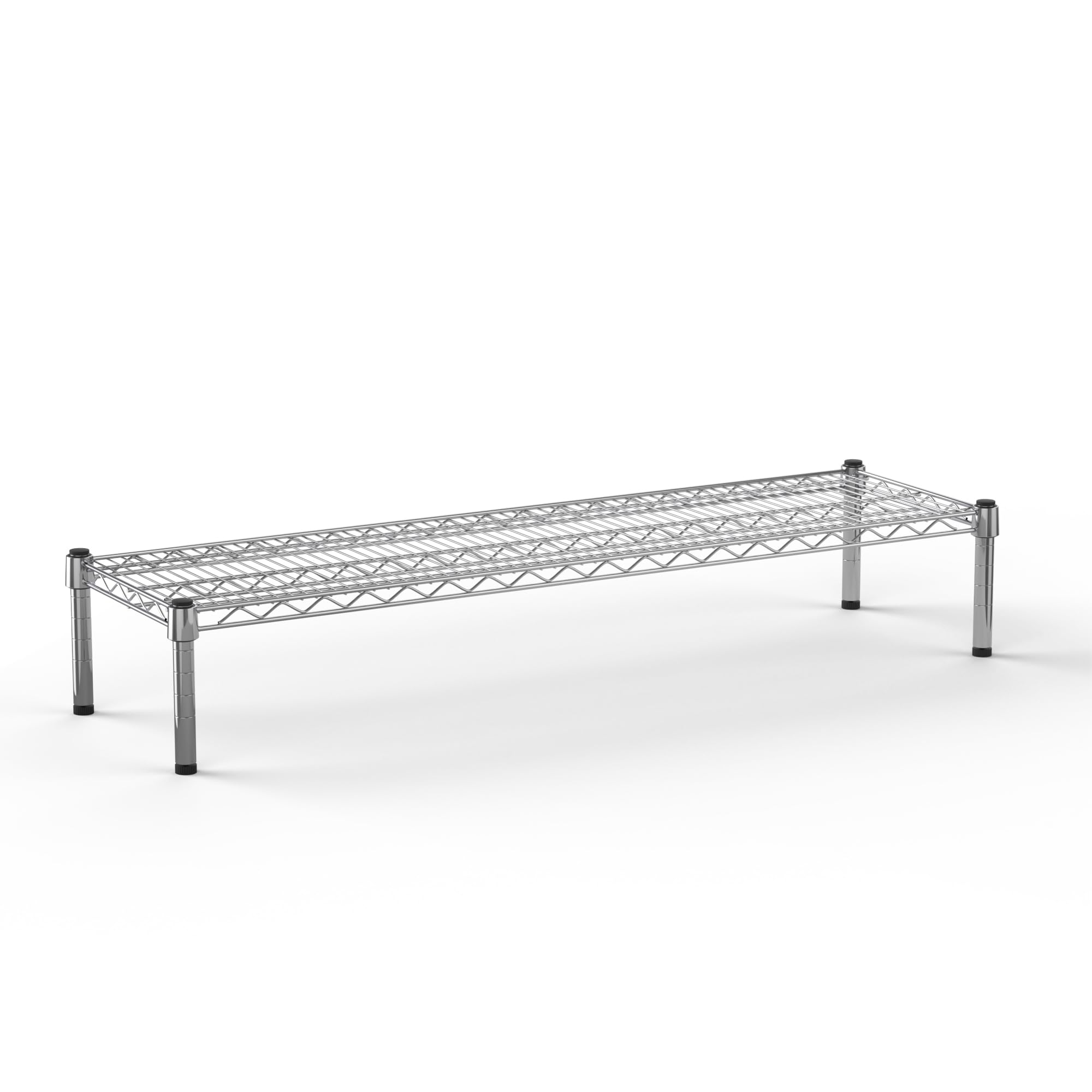 14" Deep x 48" Wide x 8" Height 1-Tier Wire Shelving Kit | NSF Commercial Storage Rack Unit
