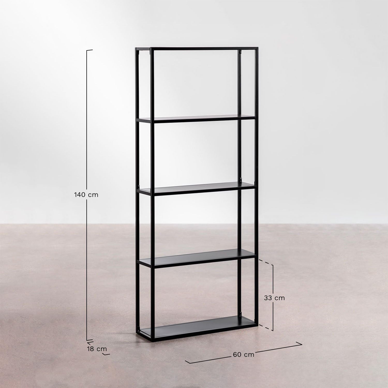 SKLUM Modułowa stalowa półka ścienna (60 cm) Thura