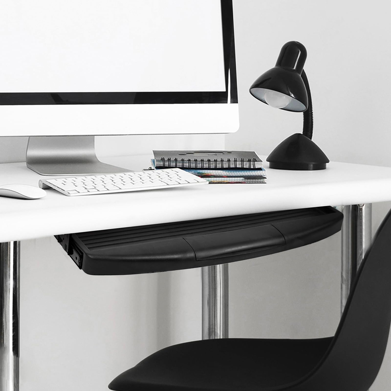 Verstellbare ausziehbare Tastaturablage – Mehrzweck-Ständer für Büro – ergonomisches Schreibtischzubehör für verbesserten Arbeitsplatz