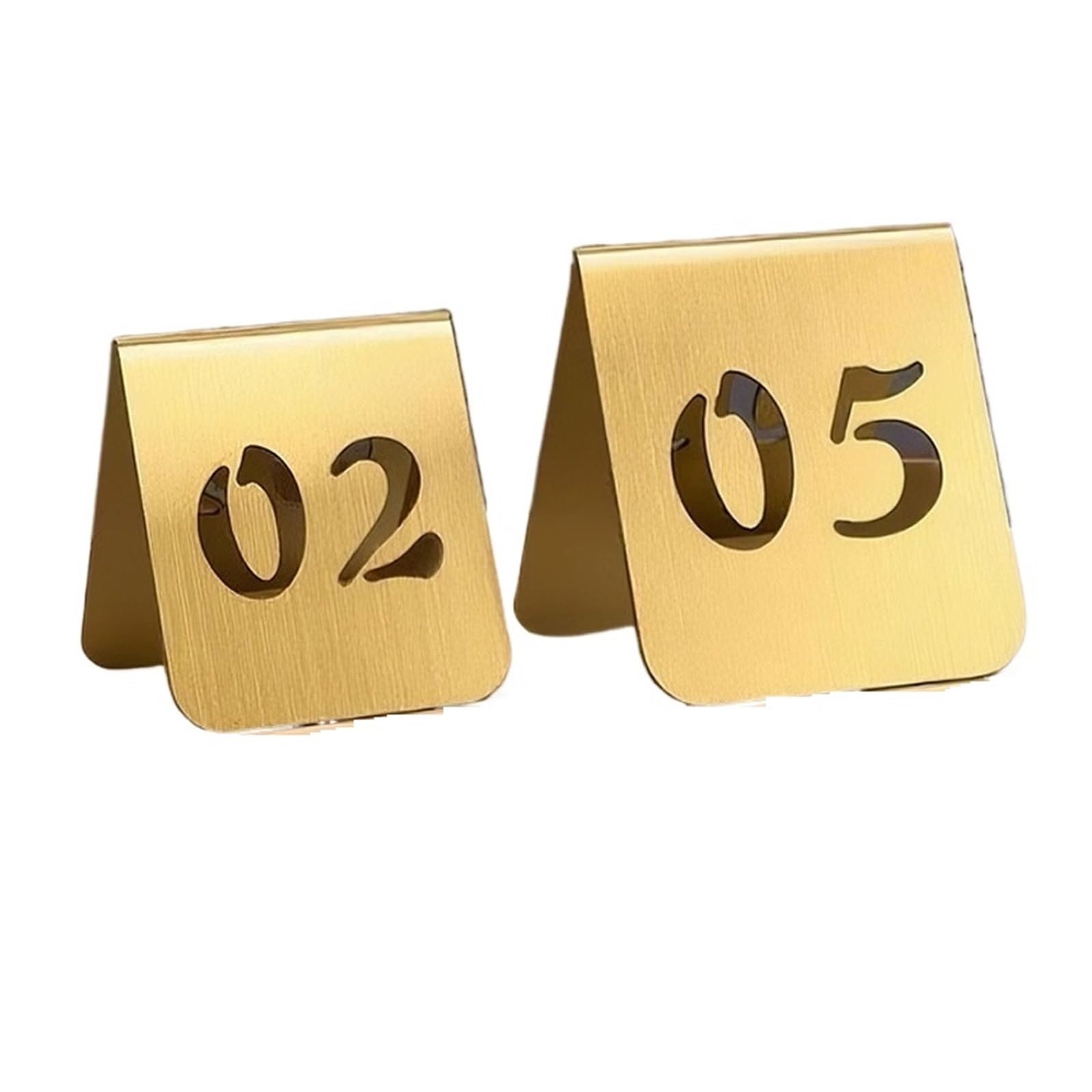 5 uds. De números de mesa huecos acero inoxidable, letrero escritorio, soporte Metal, placas, carteles asiento for Hotel, restaurante, cafetería y Bar Para Restaurantes Y Cafeterías(06 to 10,11x8cm)