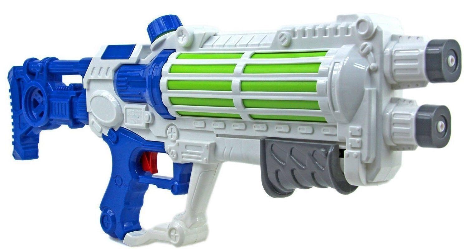 Kids Pump Action Water Gun 50cm Large Water Blaster Pistol - White Space Blaster Style Long Range 20ft+ Outdoor Beach Pool Garden Toy for Boys Girls Adults (4)