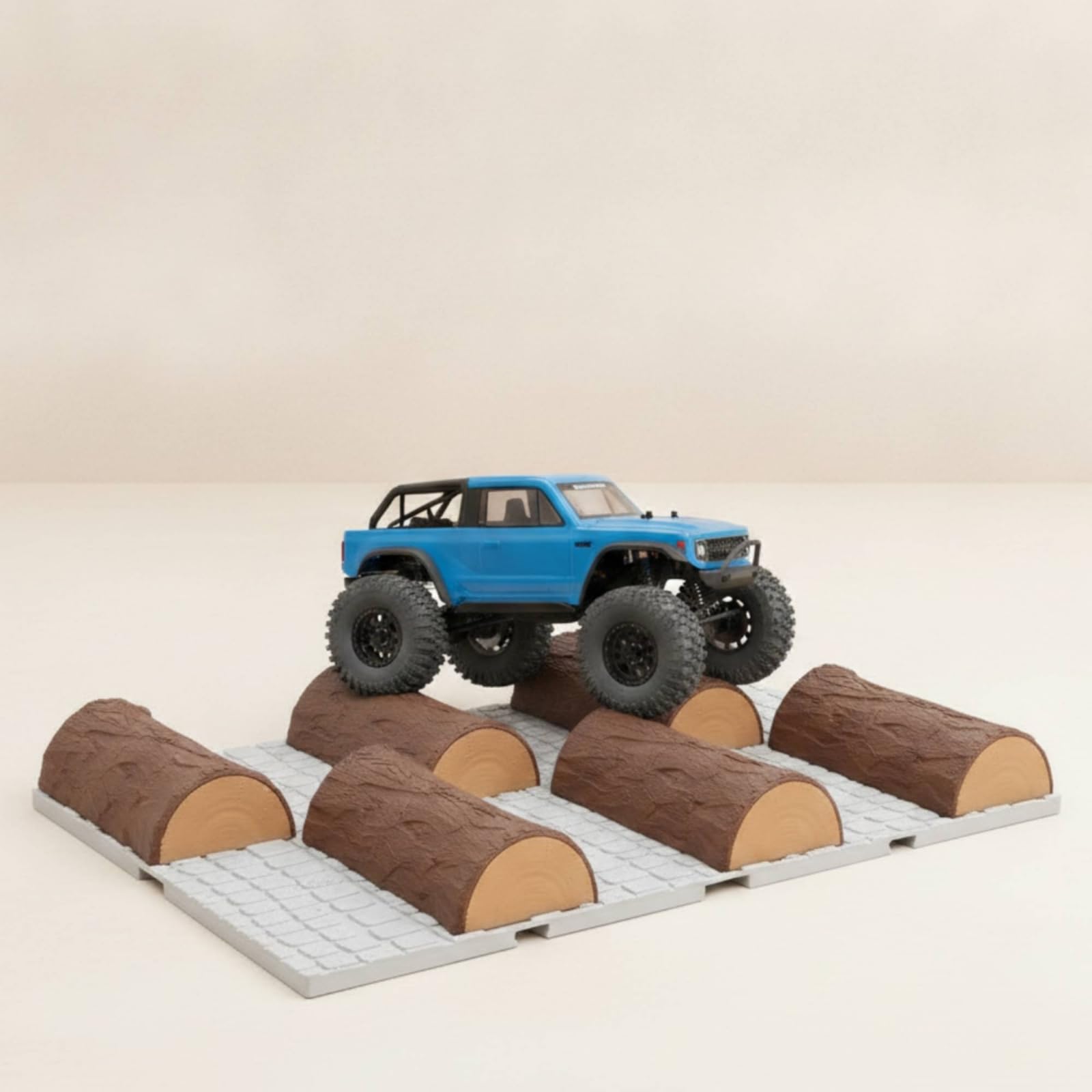 Qianly Kit di Ostacoli Radiocomandato Giocattolo Resistente per Modellisti, Garage, Wooden Racetrack A