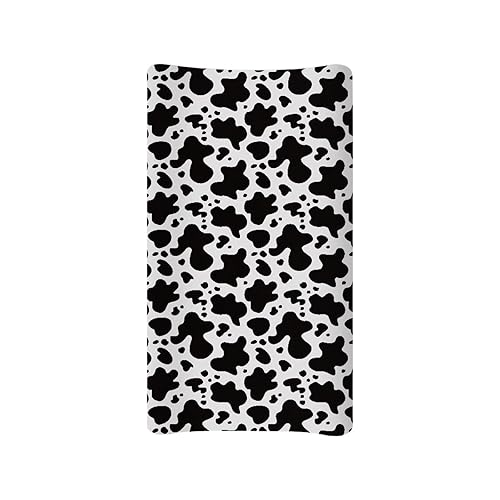 Miniatura 7 de Fundas para cambiador de pañales con estampado de vaca para bebés, niños y niñas, súper suave, funda para cambiador de bebé, sábana bajera ajustable