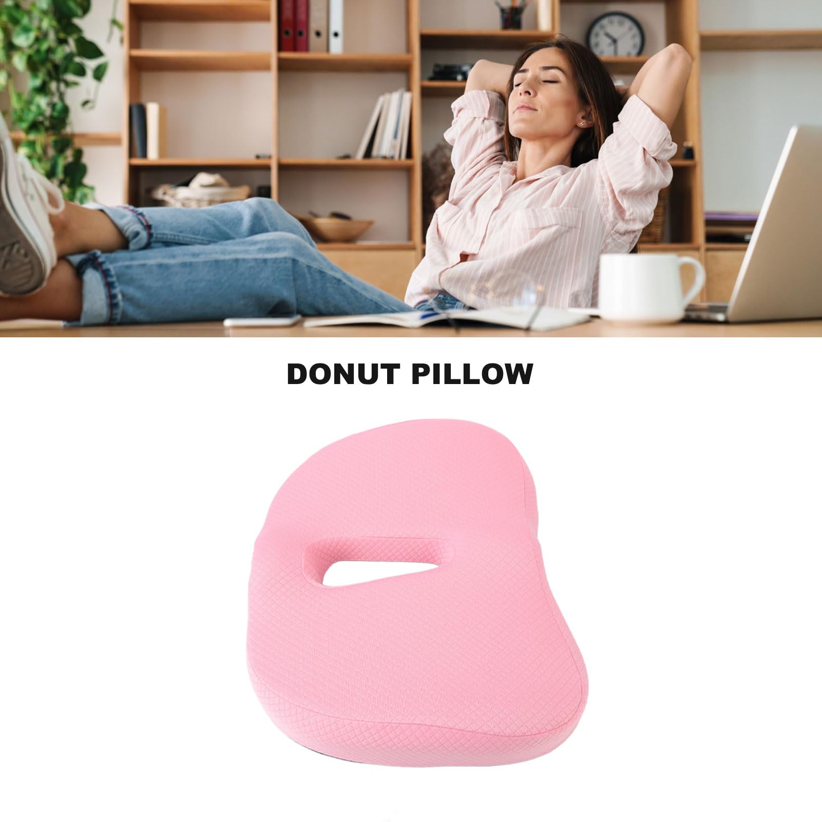 Seat Cushion Donut Pillow, Donut Pillow Office Orthopedic Donut Cushion Memory Foam Soft Breathable Seat Pillow Pad for Postpartum Pregnancy and ()
