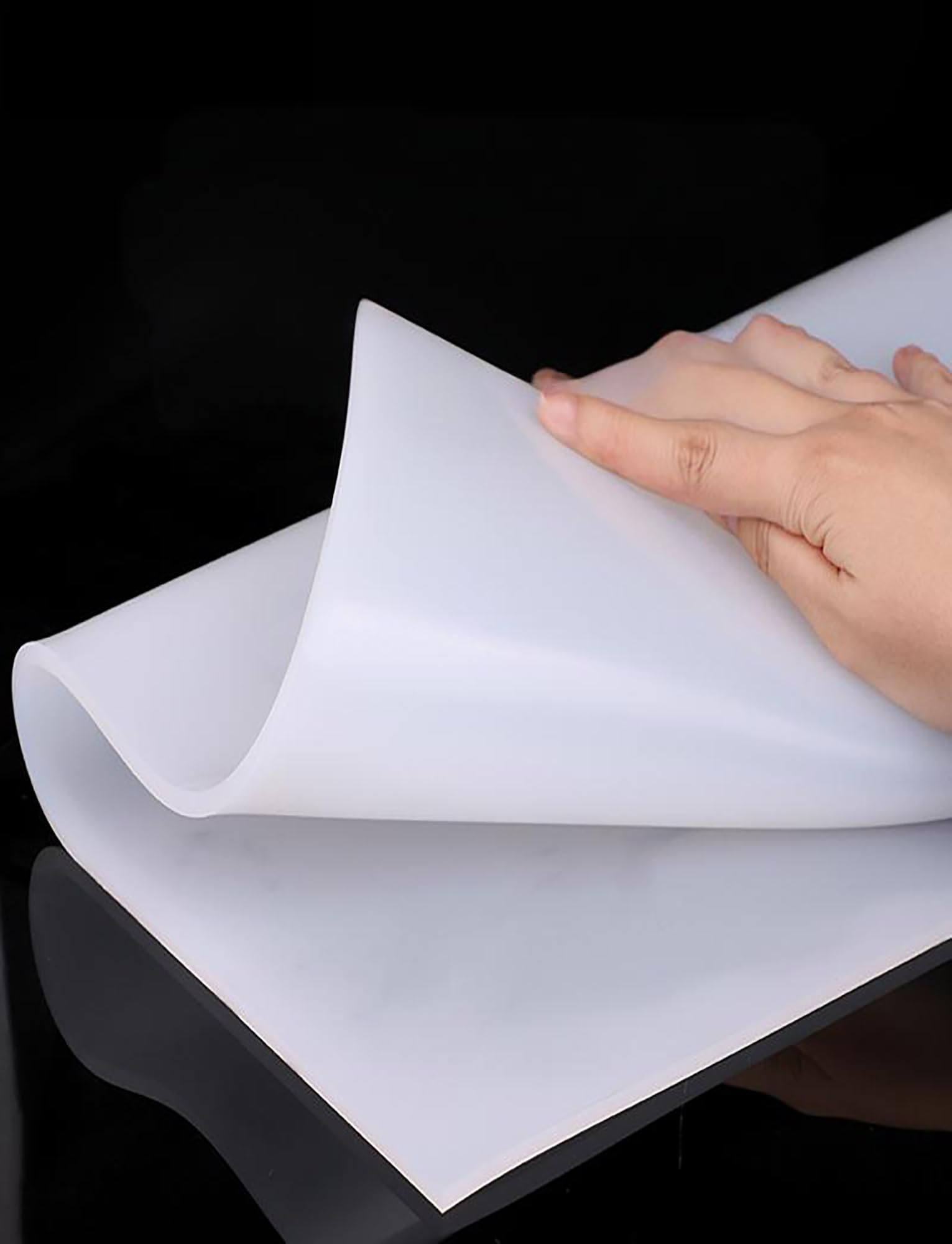 Tappetino protettivo per piano di lavoro resistente al calore, antiscivolo, in silicone traslucido, per artigianato, multiuso, 1000 x 1000 x 6 mm, copertura per piano di lavoro